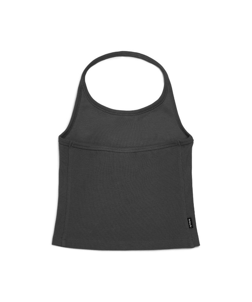 MARK GONZALES Women'S Halterneck Sleeveless Top - Charcoal