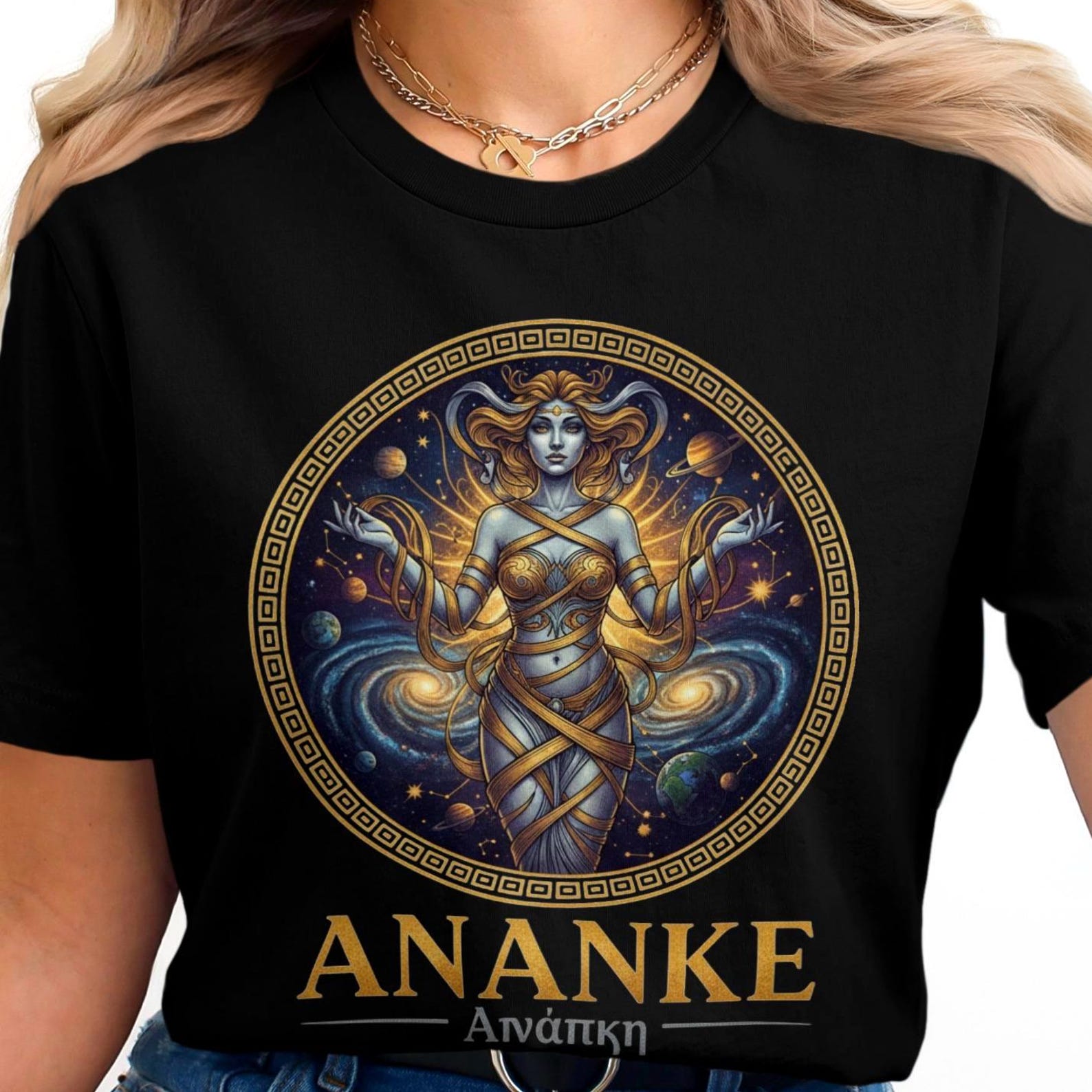 Ananke T-Shirt | Greek Mythology | Retro Goddess T-Shirt S