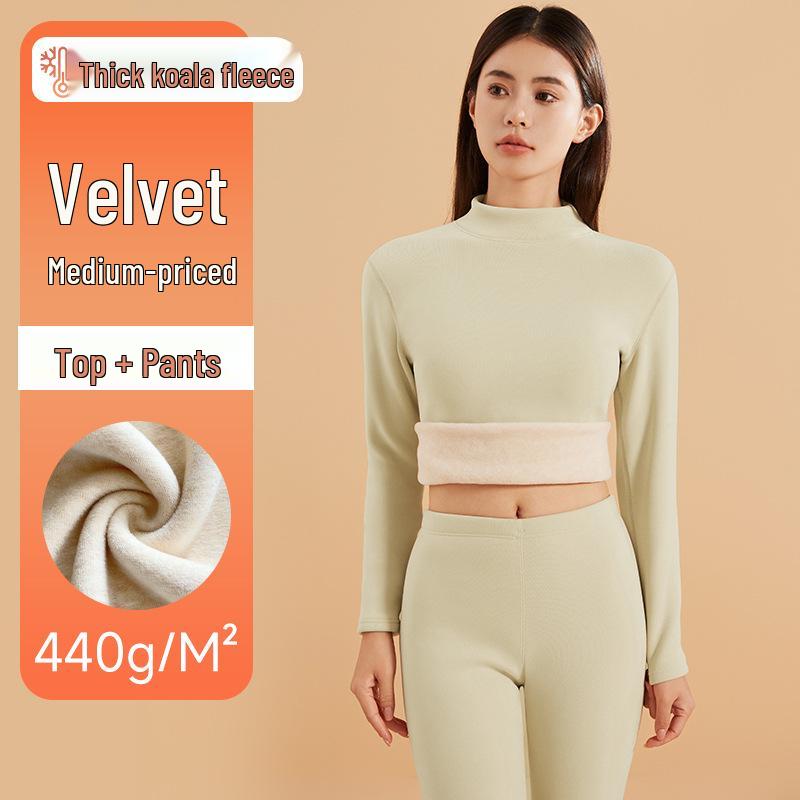 

Женский термокомплект из флиса коала с воротником средней высоты L