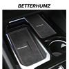 Betterhumz for BMW G60 G61 Series 5 G68 Car Wireless Charging Pad Coaster Cup Holder Mat Made of Alcantara Anti-slip Accessories