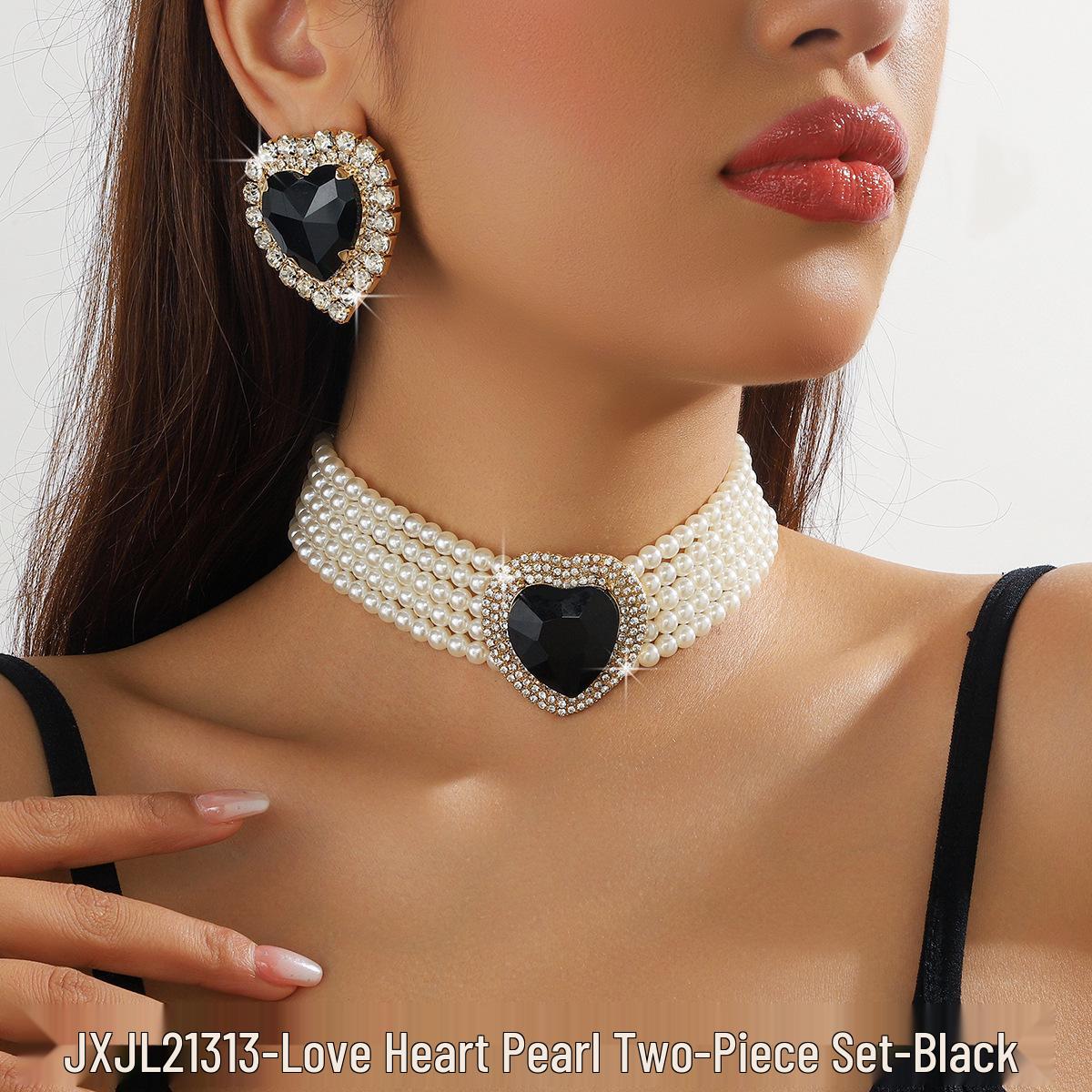 

Роскошный многослойный чокер с геометрическим дизайном из искусственного жемчуга и кристаллов, серьги и красочный преувеличенный набор ожерелий