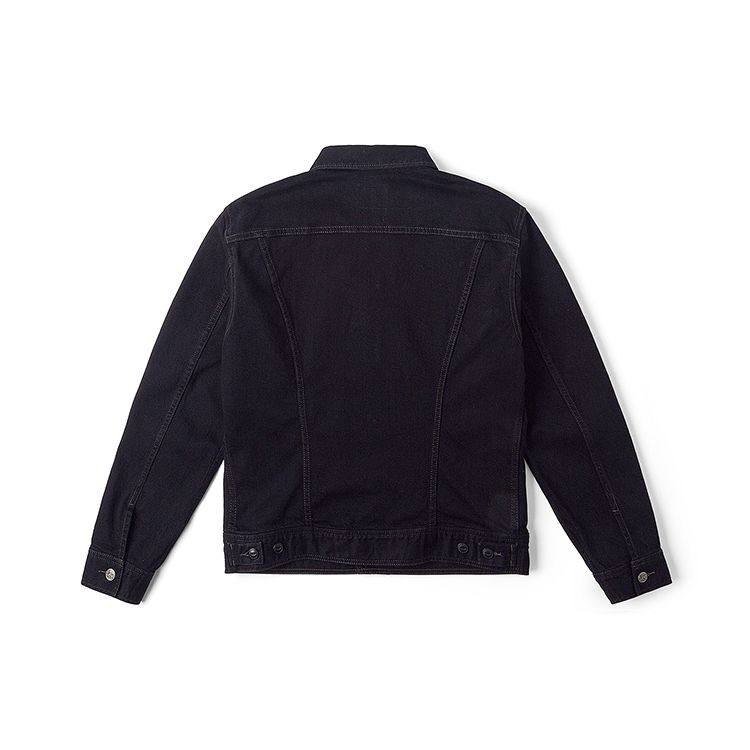 Lee Standard Version Polo Collar Knight Denim Jacket Men jackets Black LMT0065653YS00F898L00