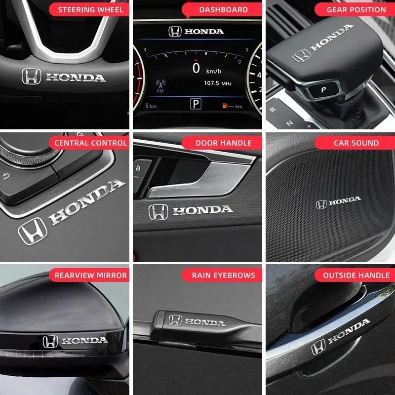 Metal emblem Auto Decor Decals Car Window Wiper Stickers For Honda Civci FIT CRV Accord Jazz HRV Dio Stepwgn Prelude Odyssey