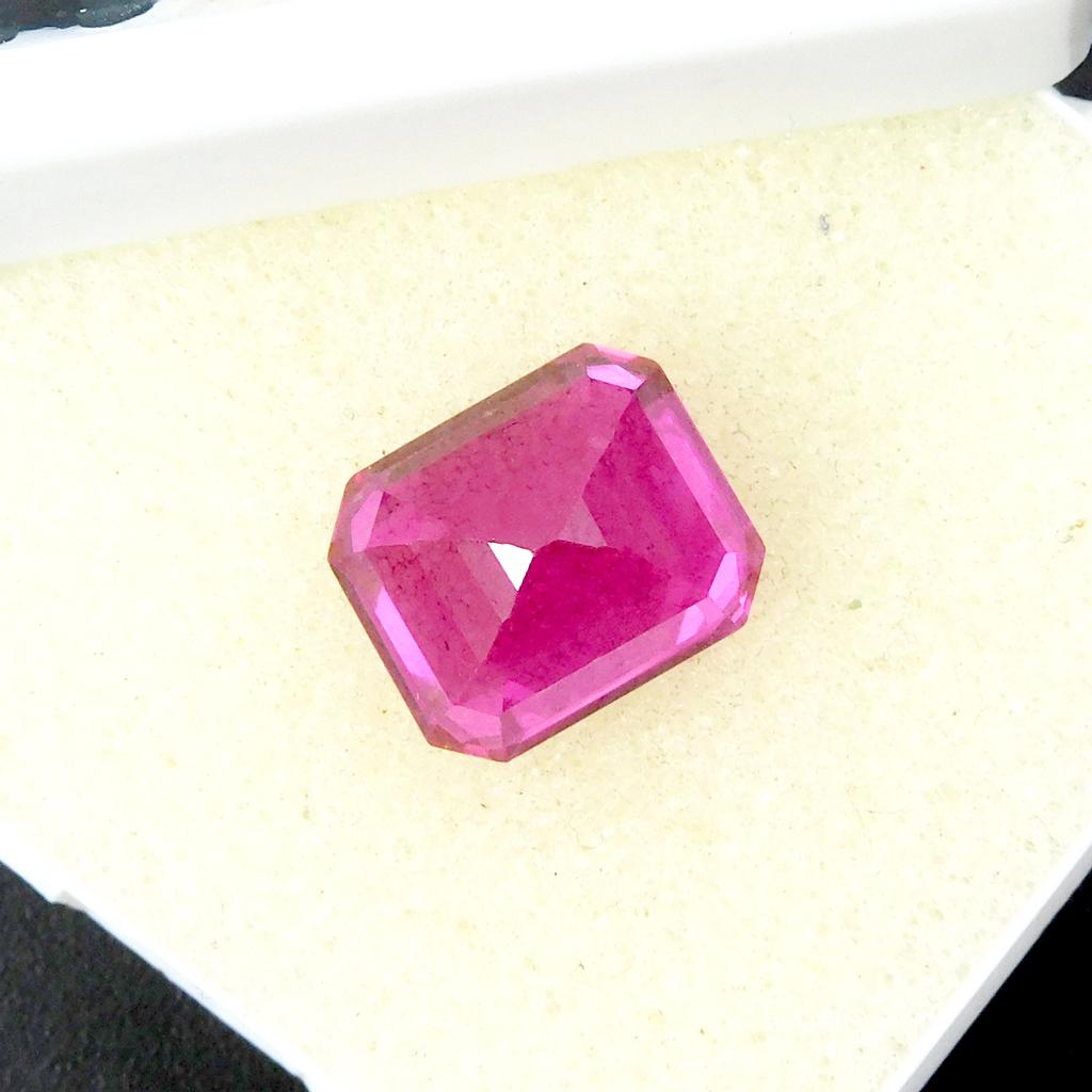 Pink Sapphire Emerald Cut 11.55 Ct Top Quality Loose Gemstone CERTIFIED Natural