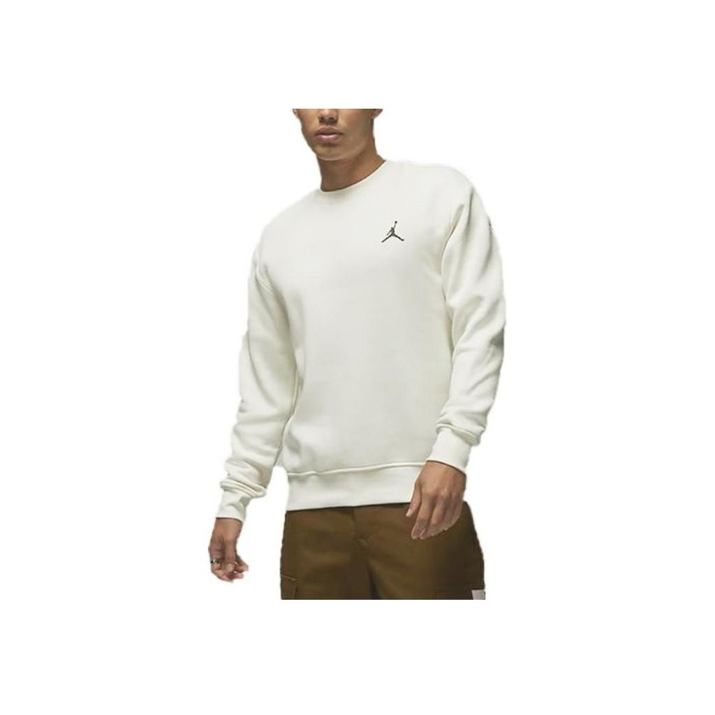 Jordan Flight MVP Print Crew Neck Casual Sport Fleece Sweatshirt Men Sweatshirt White FB7020-133