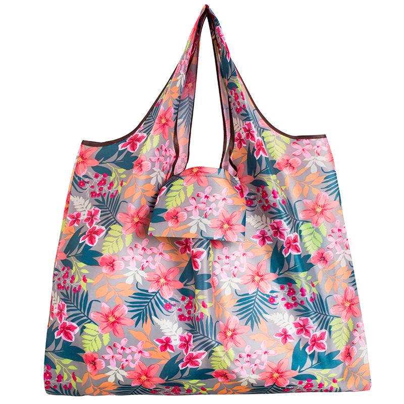 Large 210D Oxford Cloth Folding Tote - Portable, Durable Shopping & Storage Bag