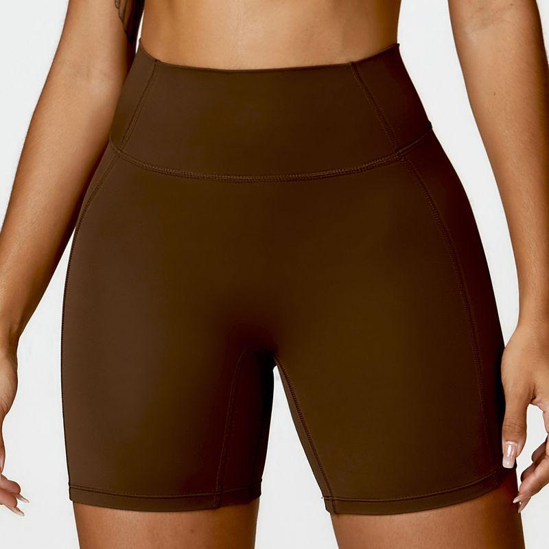 

2024 Tight Back Yoga Suit Women s Quick-Drying Workout Clothes Outdoor Running Workout Pants Bra Two-piece Set New Birch tea brown shorts XL