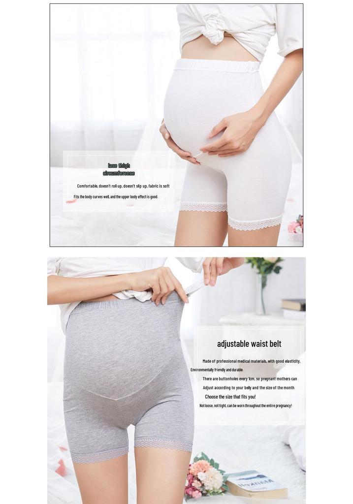 Maternity High Waist Summer Safety Shorts - Lightweight, Anti-Exposure, Fashionable Base Layer for Pregnant Women