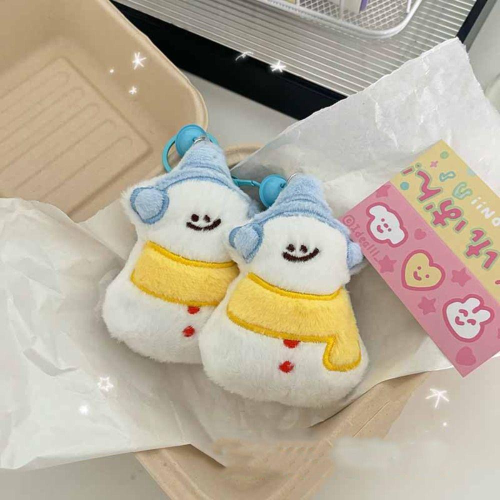 Cartoon Xmas Snowman Pendant Backpack Charms Christmas Mini Key Ring  Children