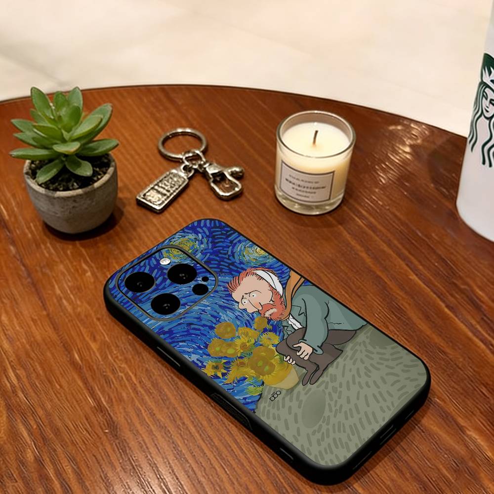 

Ван Гог Мультяшное Искусство Чехол для Телефона Силиконовый Мягкий Для IPhone 17 16 15 14 13 12 11 X XR Plus Pro Max Plus iPhone12ProMax