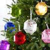 Glittering Gem Accents Christmas Tree Glitter Gemstone Hanging Ornaments  Holiday Decorations