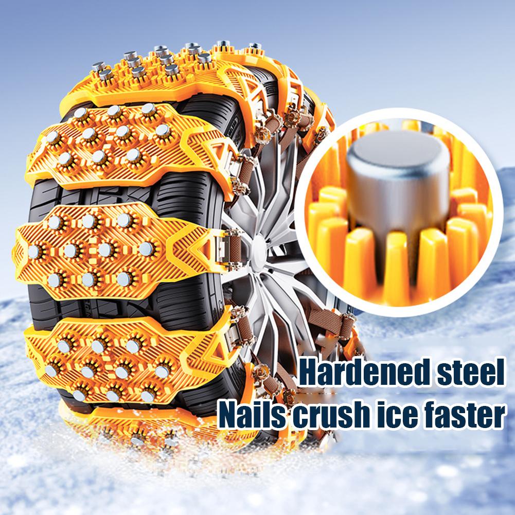1/4PCS Car Winter Tire Thickening TPU Anti-ski Chain Tools Set Auto General Outdoor Rescue Wheel Emergency Tools