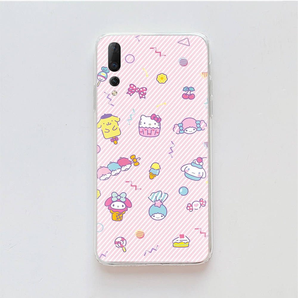 Transparent Case for Samsung A04 A14 A23 M33 M53 Realme 10 9 C35 C55 VIVO X80 Infinix Hot 30 Note 11 Tecno Spark 8P Pro L-7 Sanrio Characters