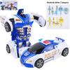 Children's Deformation Toy Car - One-Key Inertia Impact Puzzle Vehicle