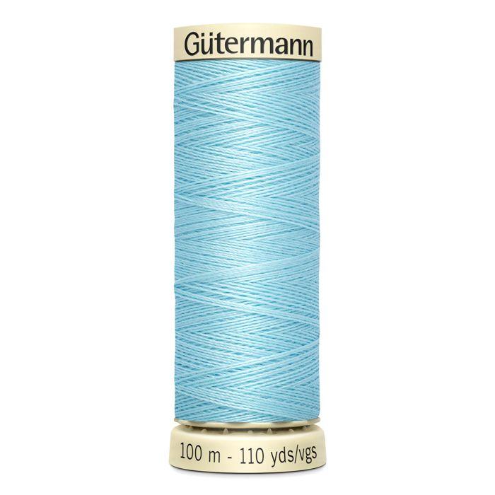 Lot de 5 bobines 100m Fil 100% polyester Gutermann Ref 788988 - Att 195 - bleu azur