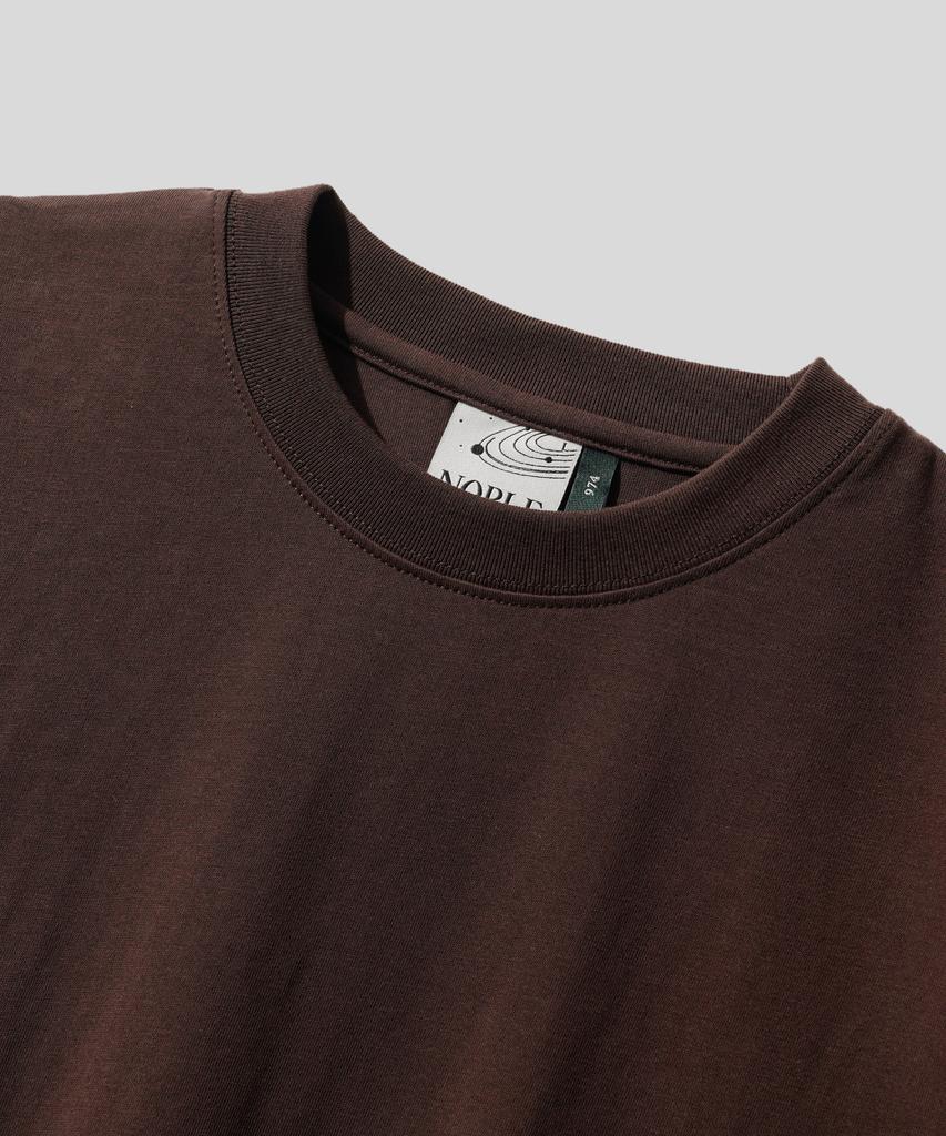 FP142 Orbt 974Og Silket Short Sleeve T-Shirt Dark Brown Sjst1526