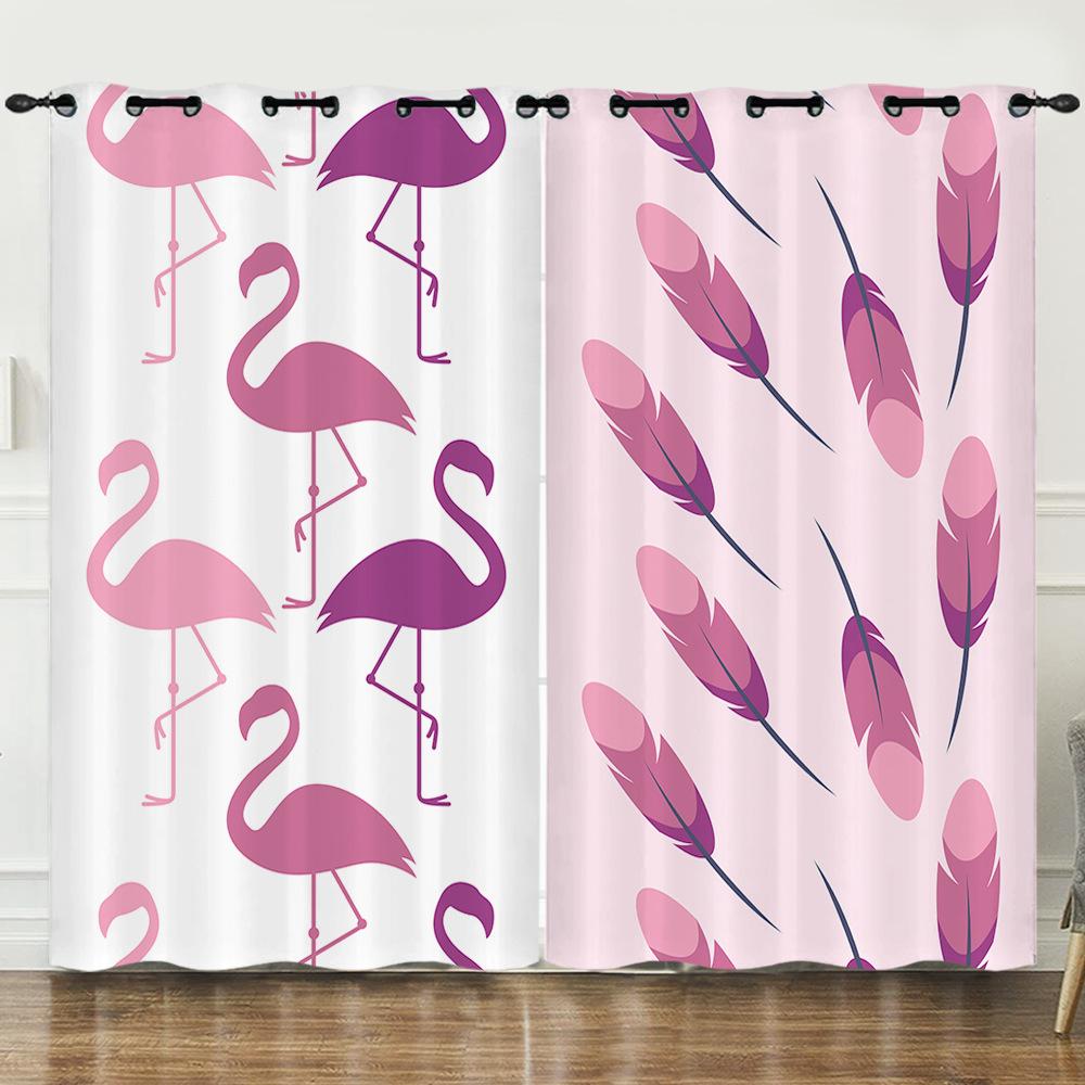 Curtain Cartoon Animal 3D Digital Printing Blackout Curtain Punching