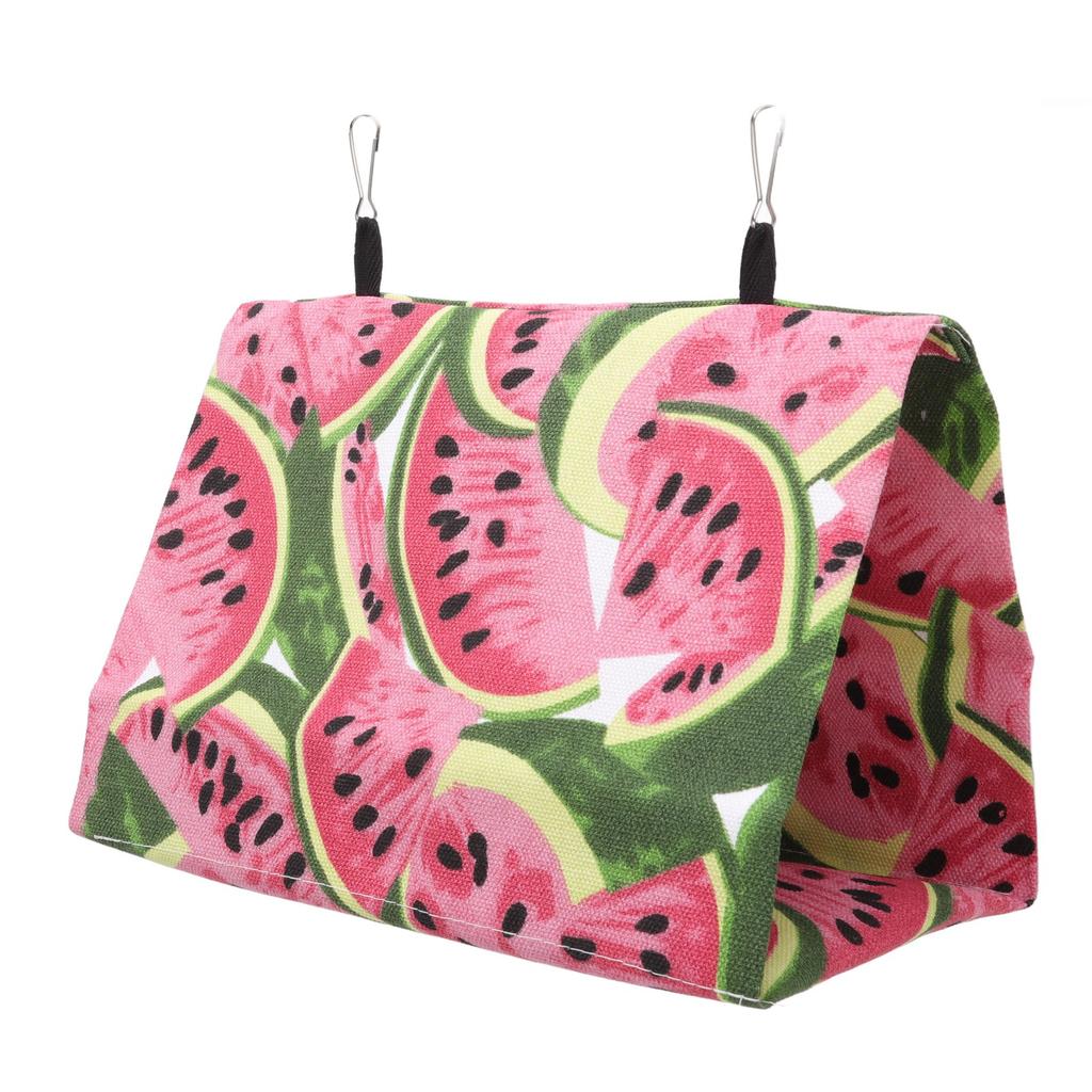 Parrot Hammock Canvas Colourful Watermelon Pattern Soft Comfortable Bird Triangle Nest for Bird