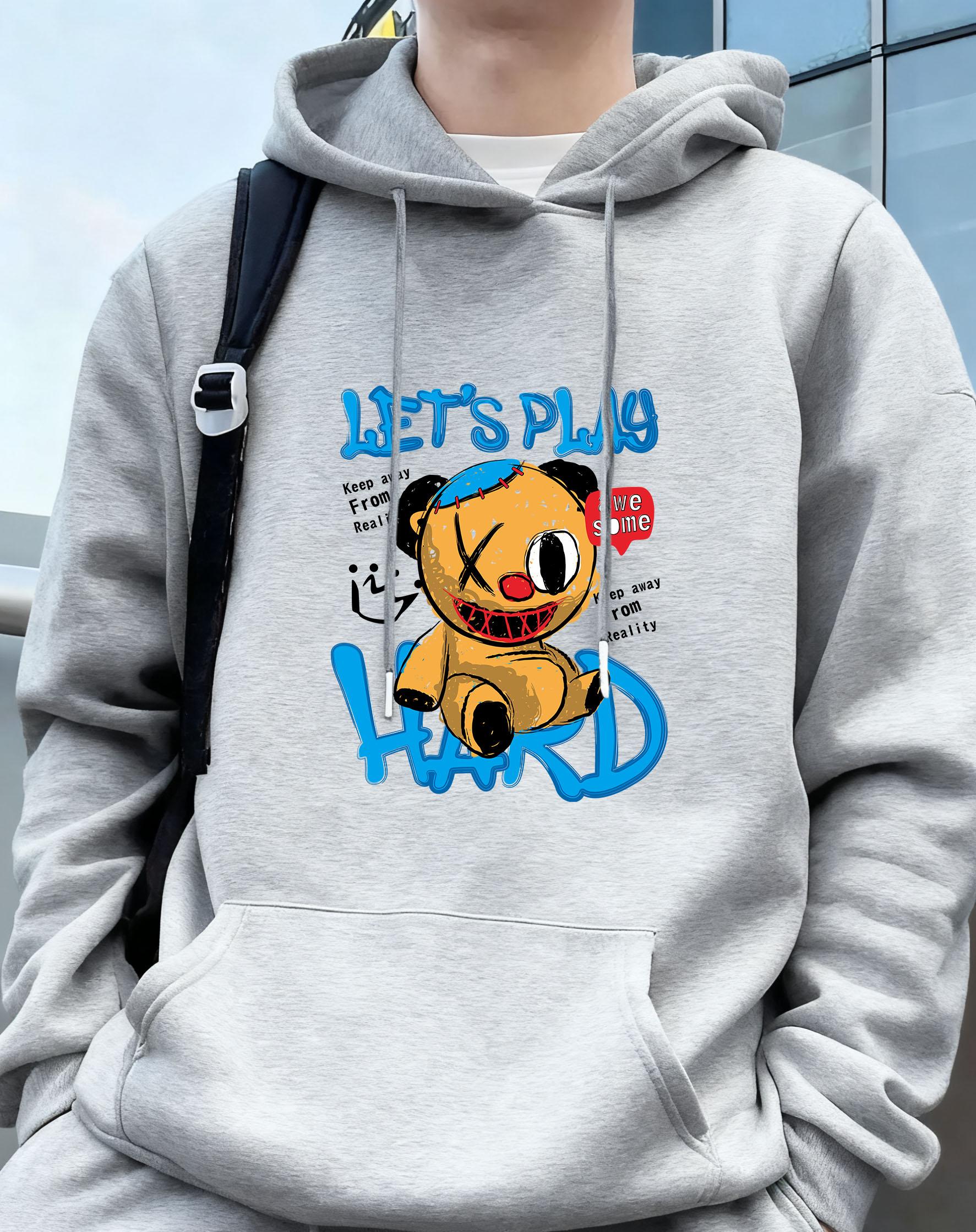 

Men s Casual Hoodies Fleece Hip Hop 250g/m² Solid Pullover Sweatshirt Men Sportswear Clothing Sweatshirt Men s Clothing S чёрный