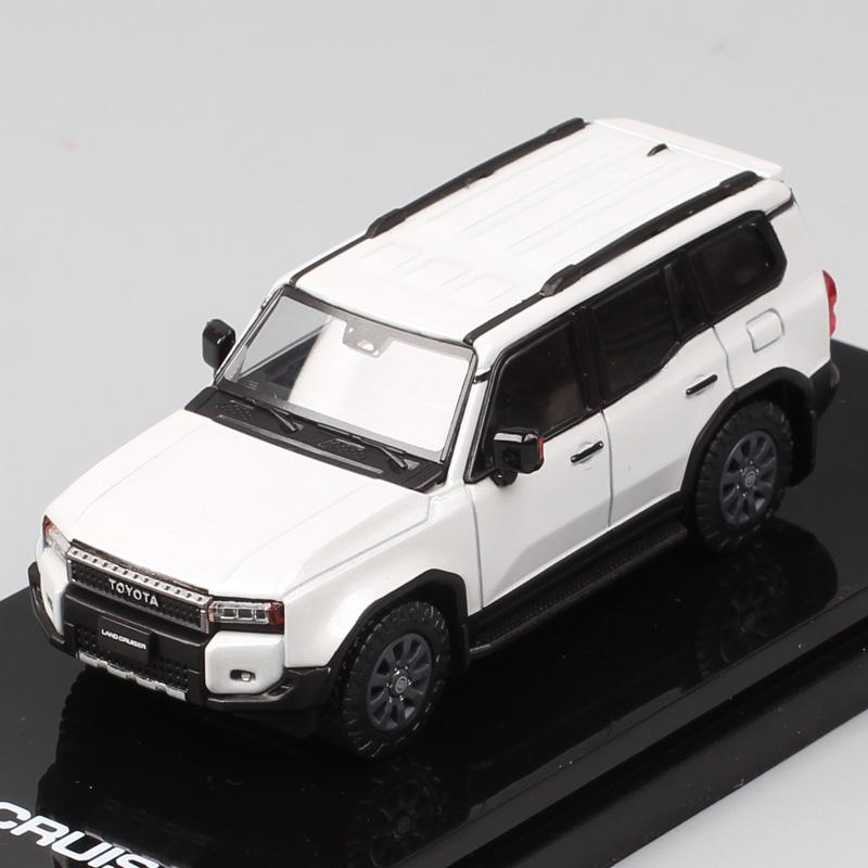 Hobby Japan 1/64 Scale Toyota Land Cruiser 250 LHD 2024 SUV Diecast Car Model Toy Vehicles HJ64 Acrylic Box Collectible Kids