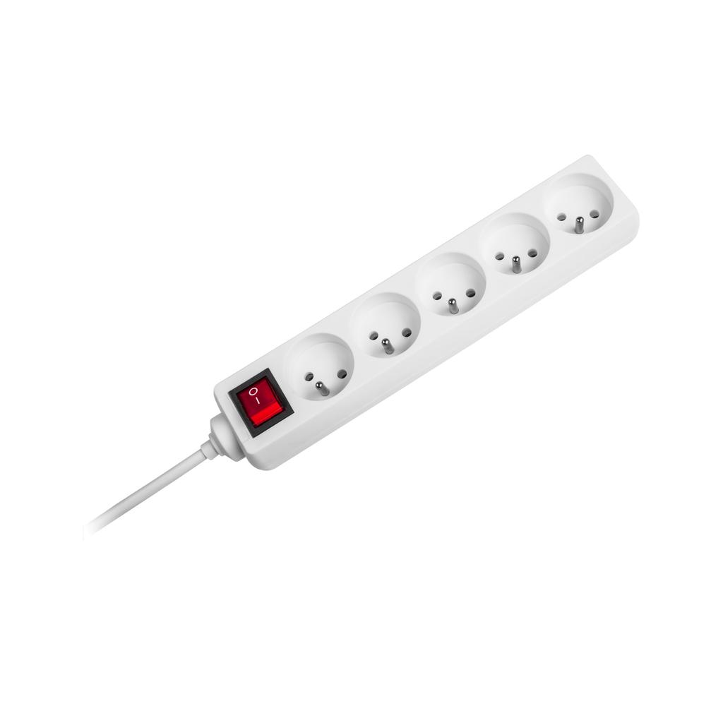 Rebel 5m 5-socket Power Strip Extension Cord