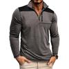 Men's Quarter Zip Up Pullover Tops Slim Fit Lightweight Mock Neck Long Sleeve Sweaters Casual Workout Polo Shirts for Men Casual Golf Sweatshirts