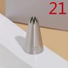 ZISIZ 21# Star 8-Tooth Piping Nozzle Set