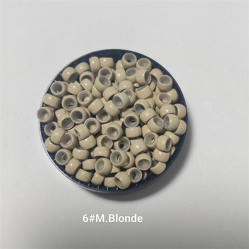 200Pcs Hair Extension Tools 4.0Mm Silicone Nano Rings For Nano Rings Copper With Silicone Lined Hair Beads Hair Rings