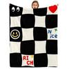 Rhinestone Star Anime Cartoon Flannel Blanket Soft Warm Throw for Bedroom Sofa Car Kids Holiday Gift