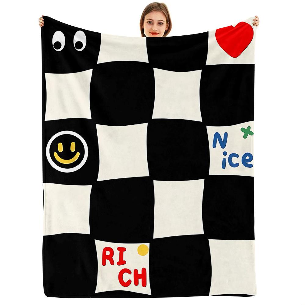 Rhinestone Star Anime Cartoon Flannel Blanket Soft Warm Throw for Bedroom Sofa Car Kids Holiday Gift