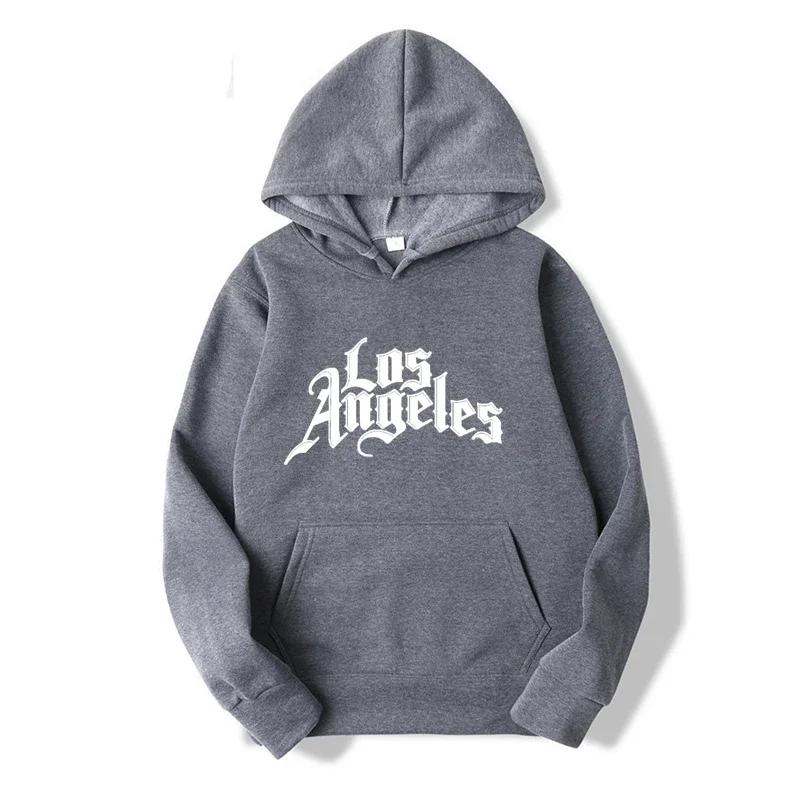 Los Angeles Druck Sweatshirts Männer Lose Hip Hop Stil Hoodies Hohe Qualität Frühling Herbst Casual Mit Kapuze Pullover Tops