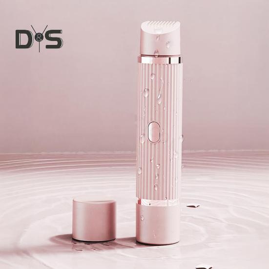 Elektrischer Rasierer für Damen, Doppelköpfe, wiederaufladbar, USB, wasserdicht, tragbar, für Gesicht, Körper, Bikinizone, Arm und Bein, Haarentfernung, Epilierer, Rasierer