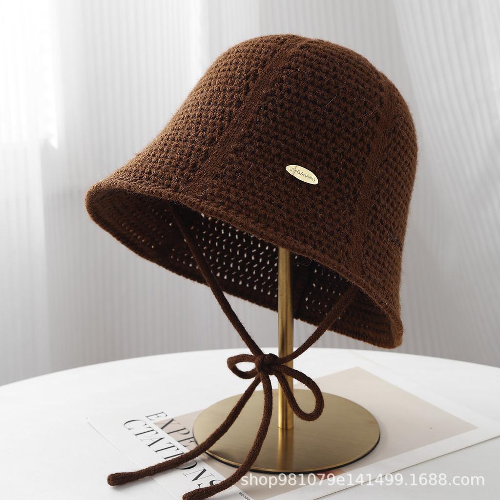 ins Xiaoxiangfeng face covering high cold bucket hat outdoor shading hollow sunscreen versatile basin hat bucket hat women