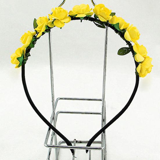 Rose Flower Crown Festival Headband Wedding Garland Floral Hairband Accessory