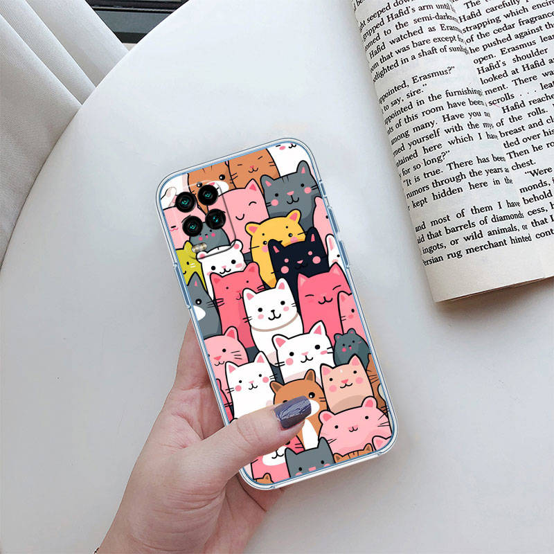 JO9 Kočka Kotě Mňau Pouzdro na telefon pro Motorola G34 G32 G31 G14 G84 G62 E32 G24 G72 G71 G73 G85 G200 G60S G60 G52 G51 G50 G42 G41 G32 G30