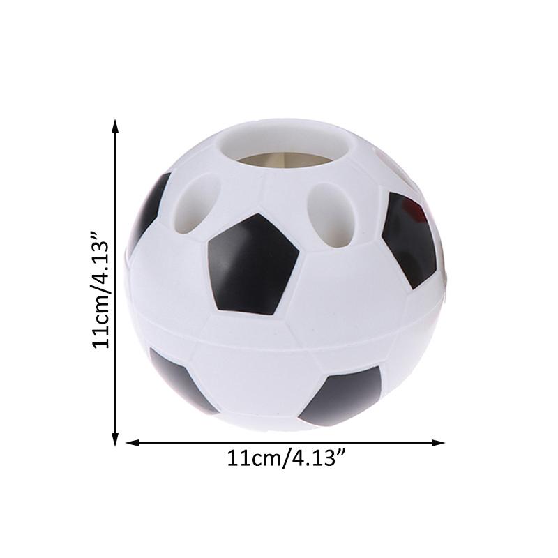 1Pc Soccer Ball Shaped Toothbrush Pen Pencil Holder Desktop Rack Student Gift