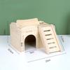 Wooden Platform House Chewable Hamster Climb Toy New Hamster Villa  Pet Supplies