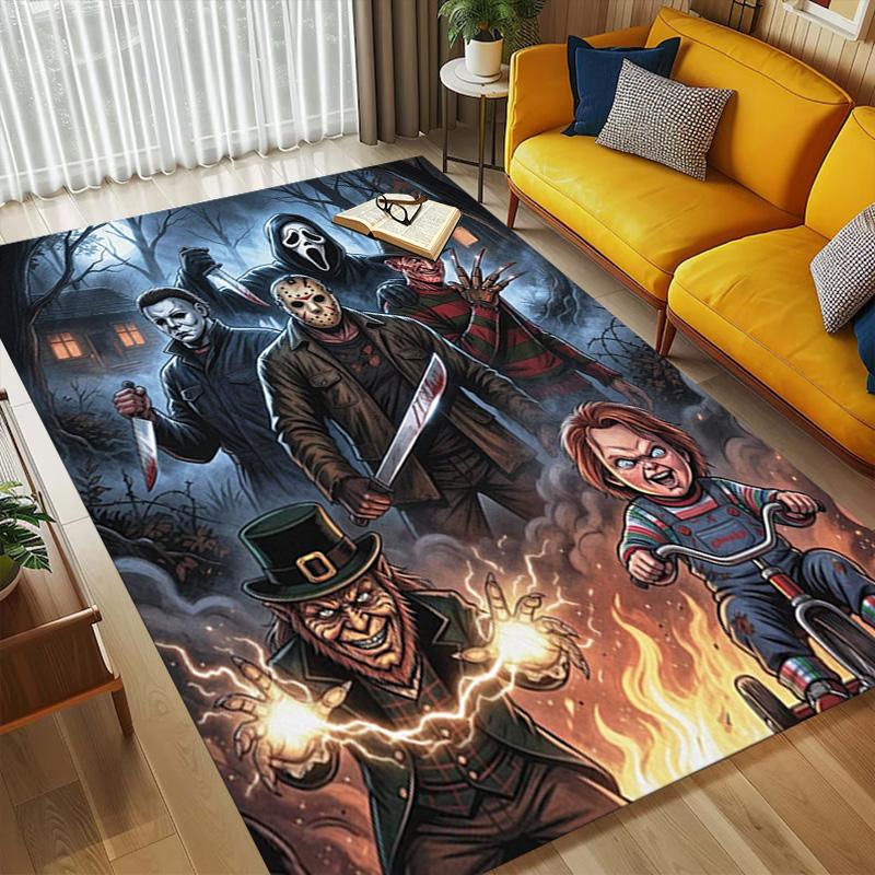 Horror Icons Living Room Nonslip Area Rug Soft Carpet For Bedroom Game Playroom Sofa Office Home Decor Doormat Christmas Gift C922448