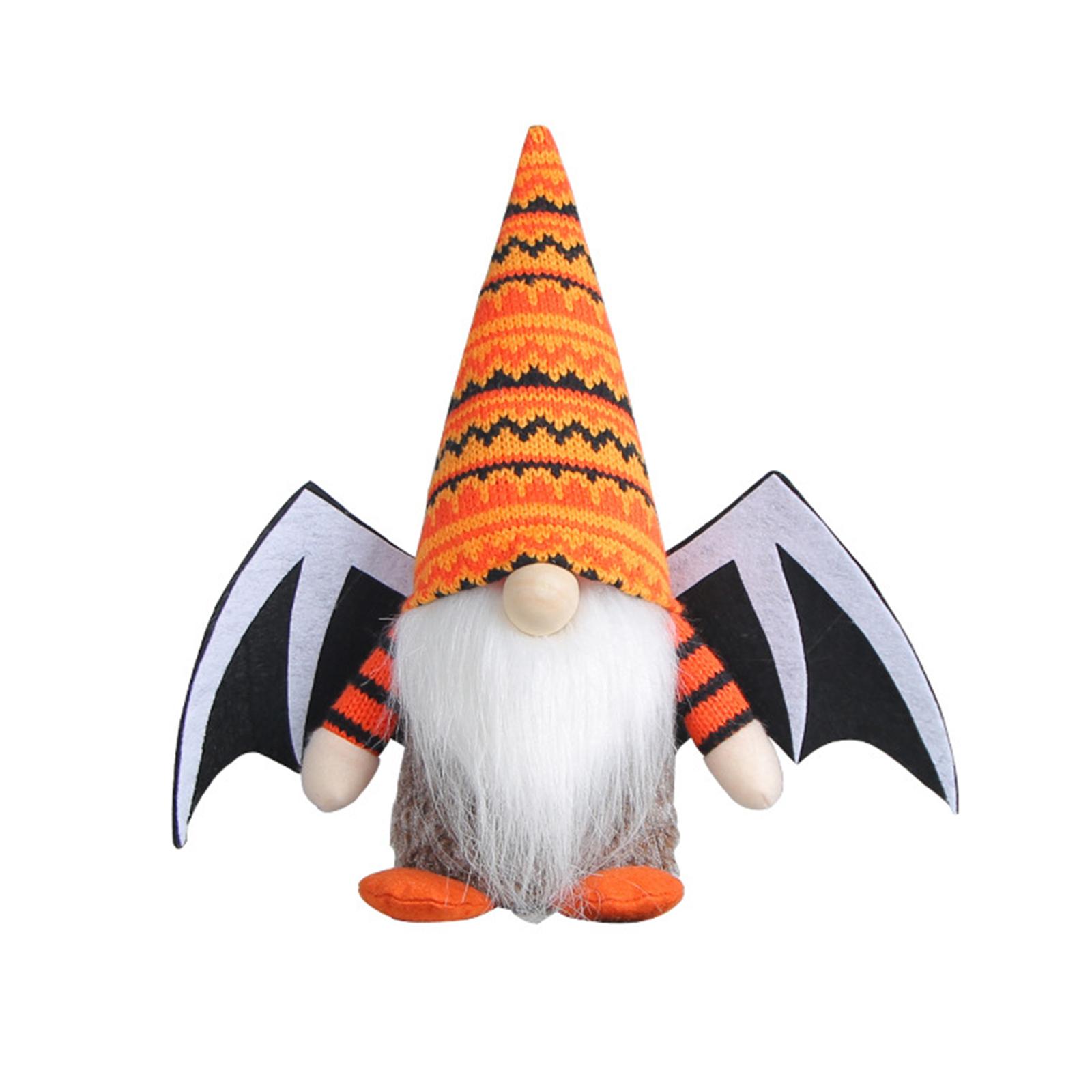Wing Halloween Gnomes Faceless Doll Swedish Tomtes Scandinavian Figurine Ornament for Kitchen Tiered Tray Decoration