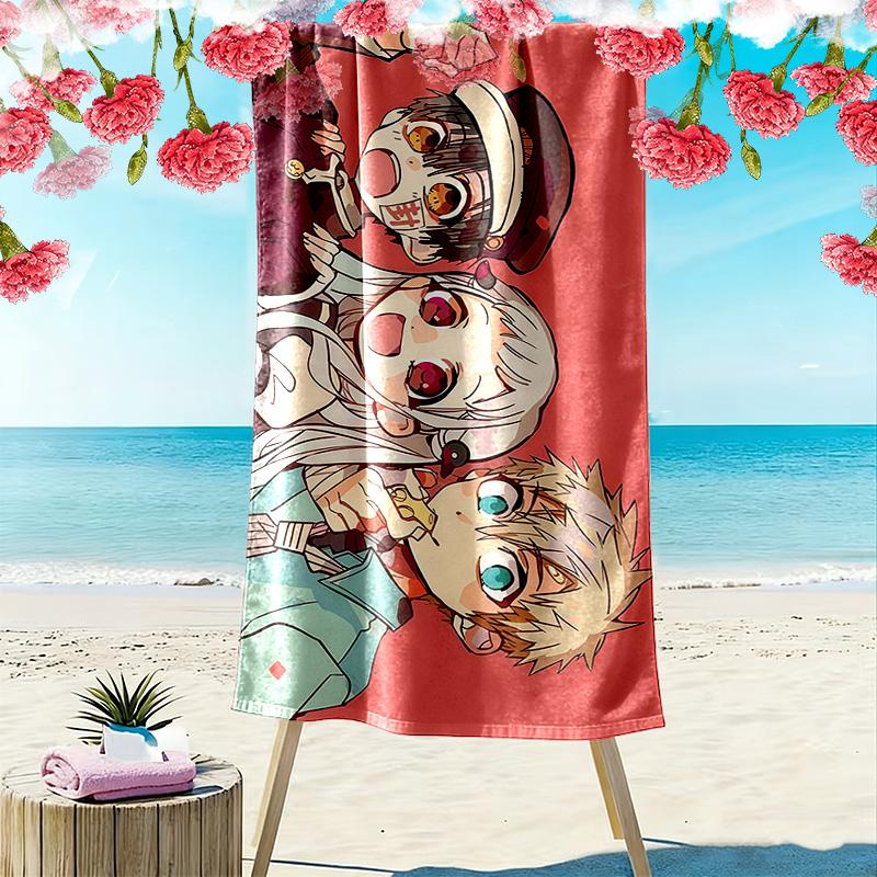 Toilet‑Bound Hanako‑kun2 Print Beach Towel, Large Soft Quick Dry Towel for Beach Camping Swimming
