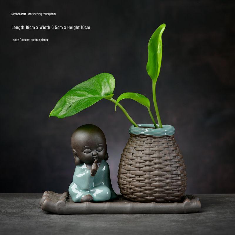 Stylish Ceramic Pothos Hydroponic Flower Pot Vase for Home Decor