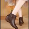 Autumn and Winter Booties, Women's Wedge Heel, Non-slip Soft Soles, Casual Fashion, Versatile Single Boots, Fleece and Warm Cotton Boots