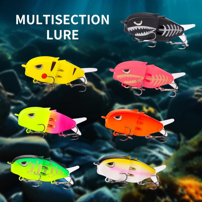 6.5G 6CM Special Pencil Lure for Micro Fishing with Double Hooks Slow-Sinking Bionic Corful Design for Catch-and-Release Fishing