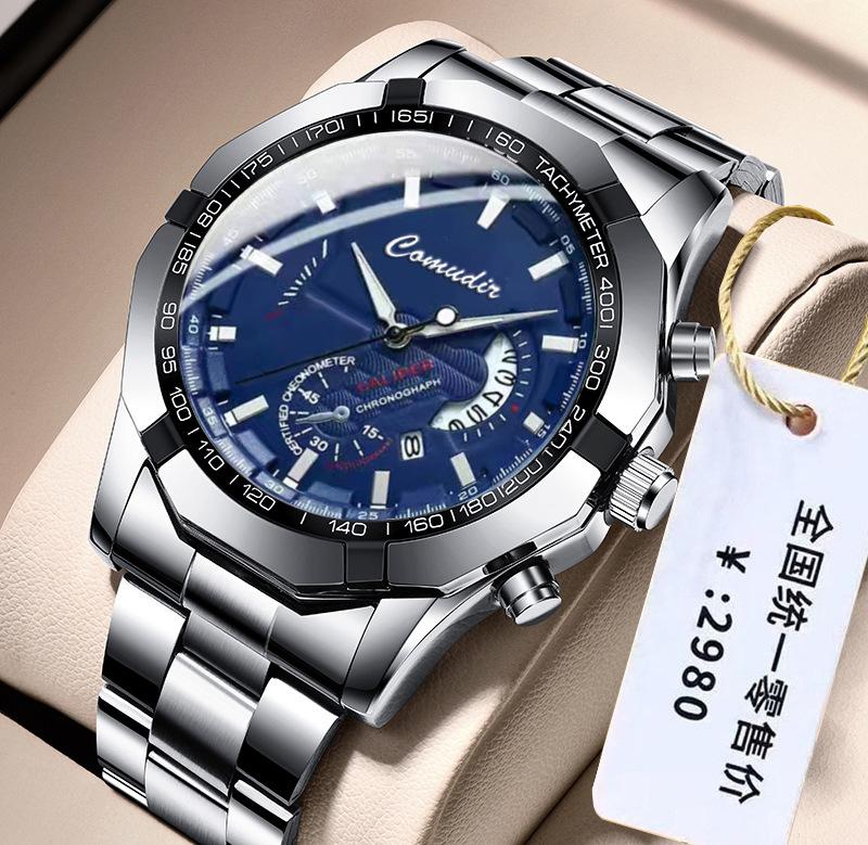 Movement Watch Men's Calendar Non-Mechanical Watch Large Dial