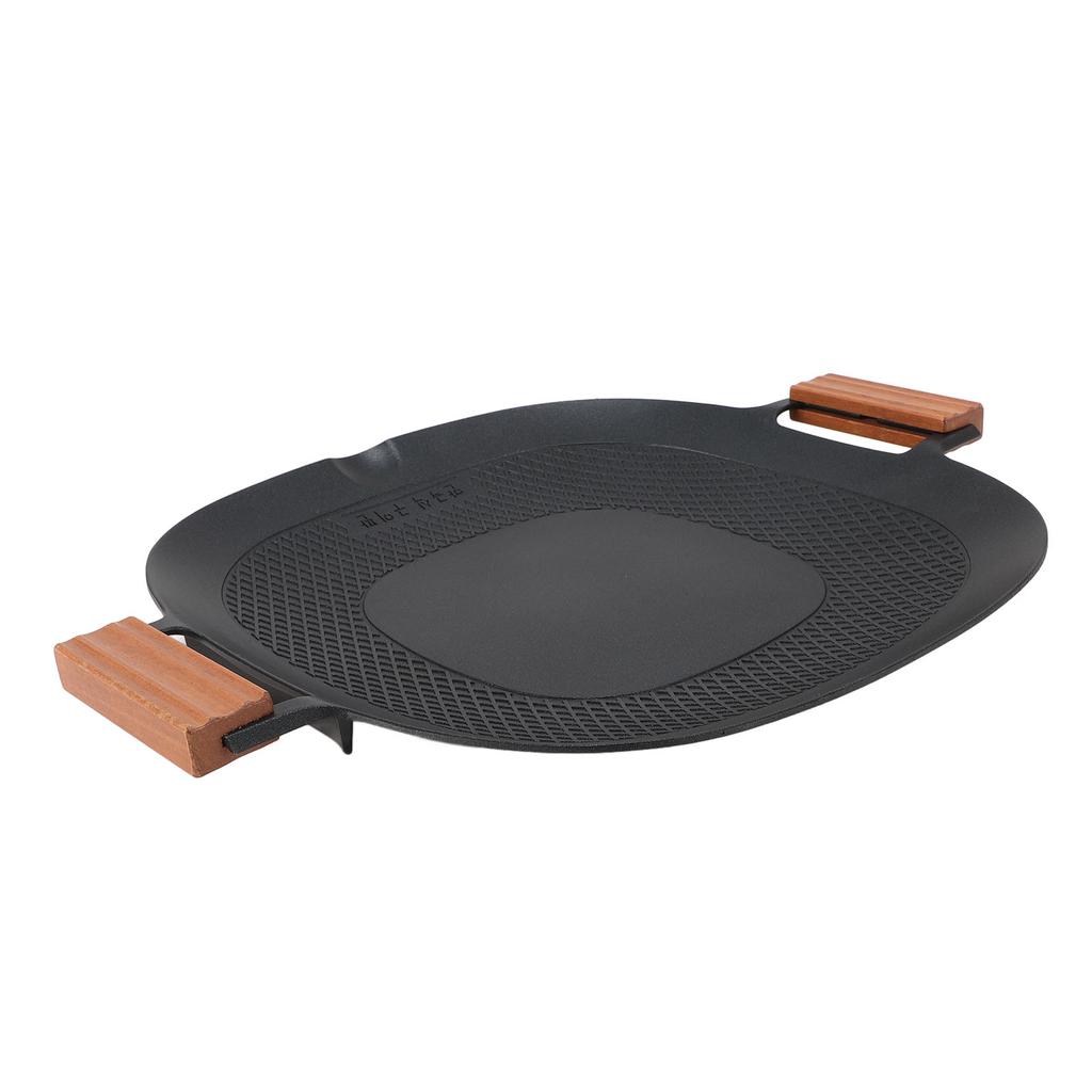 BBQ Grill Pan Anti Stick Multifunctional Uniform Heating Stovetop Grill Pan for Outdoor Camping