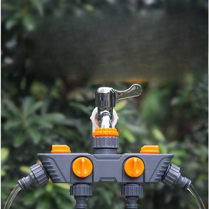 1 Peça Torneira Europeia para Rega de Jardim Válvula Diversora Uma em Quatro Saídas Divisor de Água para Irrigação Transfronteiriça Manutenção de Gramado