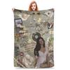 American Singer Lana Del Rey Blanket Pop Culture Music Flannel Novelty Soft Throw Blanket for Home Spring/Autumn