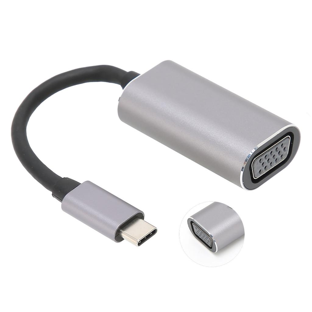 TypeC to VGA Adapter Plug Play SelfPowered Cable Connector for Displayport 1.2 Altmode