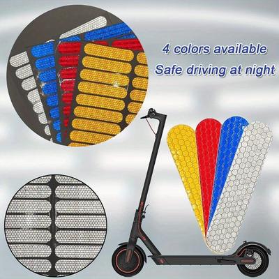 Night Safety Reflective Warning Stickers – Fit Ninebot G30, Xiaomi M365/Pro Scooter Body & Wheel Hub
