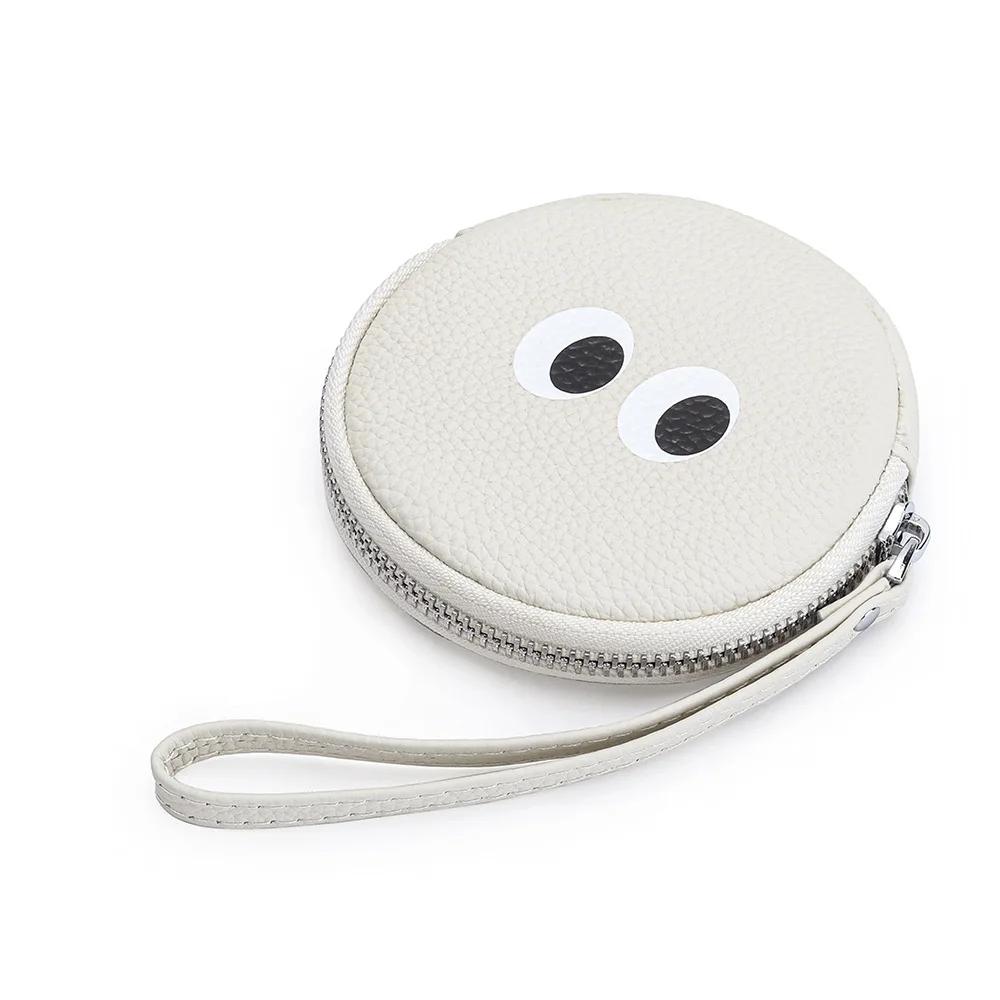 Women Genuine Leather Wallets Coin Purses Small Lovely Cowhide Wallets Keychain Card Holder Cute Cartoon Around Zipper Money Bag